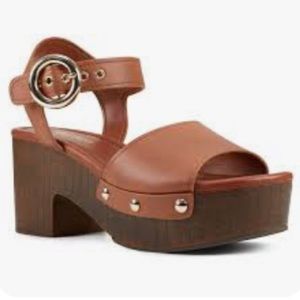 Nine West Jayce Brown Platform Sandals